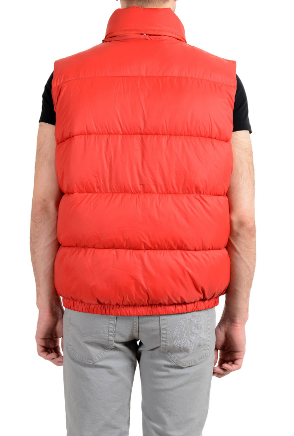 Versace Men's Red Logo Full Zip Sleeveless Parka Vest: Picture 2