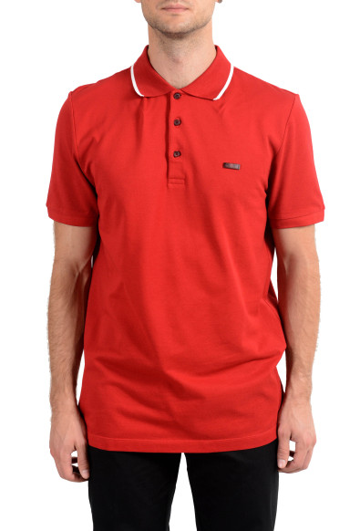 Burberry Men's Red Short Sleeve Polo Shirt