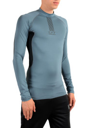 Emporio Armani EA7 "Tech M" Men's Gray High Neck Long Sleeve T-Shirt: Picture 2