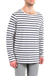 Burberry Men's Multi-Color Striped Crewneck Long Sleeve T-Shirt: Picture 2