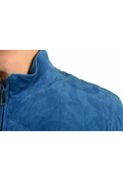 Malo Men's 100% Suede Leather Blue Full Zip Jacket: Picture 5