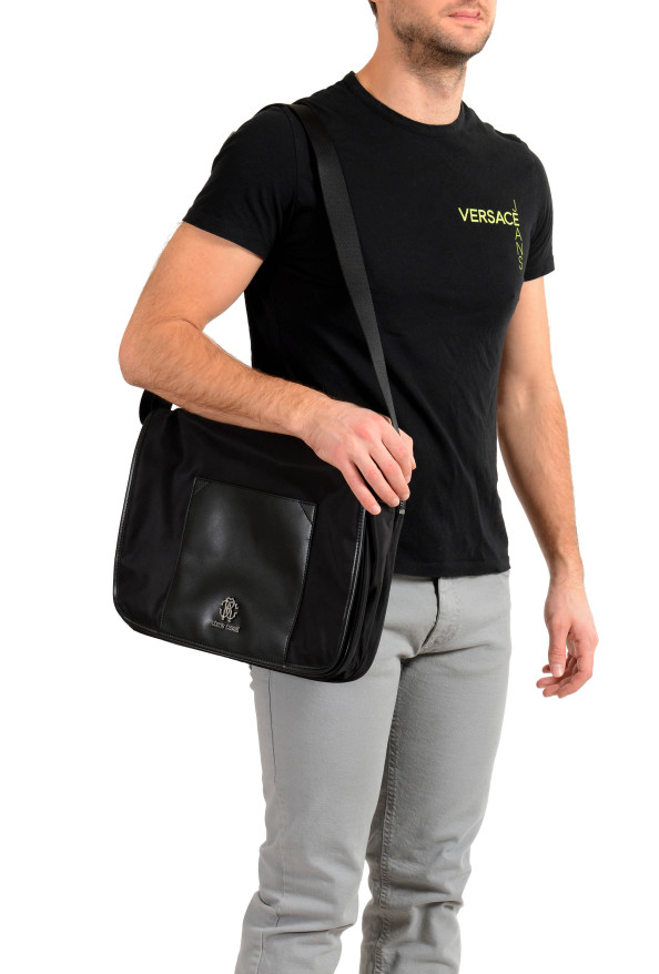 Roberto Cavalli Men's Black Shoulder Messenger Bag: Picture 2