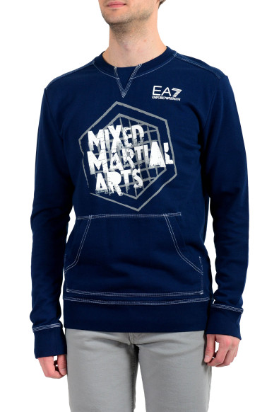 Emporio Armani EA7 "Train MMA" Men's Blue Graphic Crewneck Sweatshirt