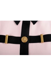 Versace Women's Pink Wool Silk Button Down Blazer Jacket: Picture 5