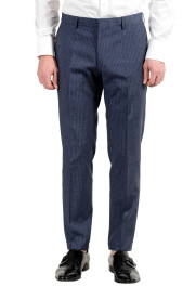 Hugo Boss "Hutson5/Gander3" Men's Silk Wool Slim Striped Blue Two Button Suit: Picture 4