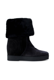 Salvatore Ferragamo Women's FALCON Leather Real Fur Boots Shoes: Picture 8