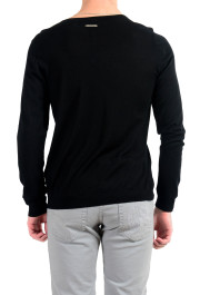 Just Cavalli Men's Black V-Neck 100% Wool Pullover Sweater: Picture 3