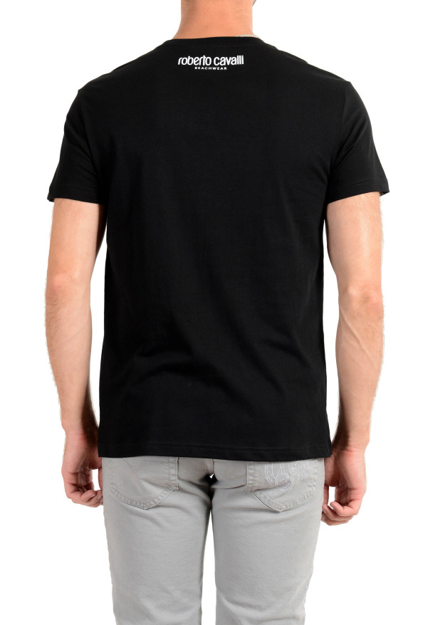 Roberto Cavalli "Beachwear" Men's Black Graphic Print T-Shirt: Picture 4