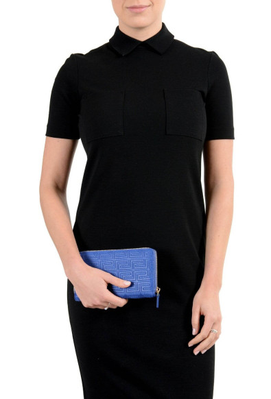 Versace 100% Leather Blue Women's Wallet: Picture 2