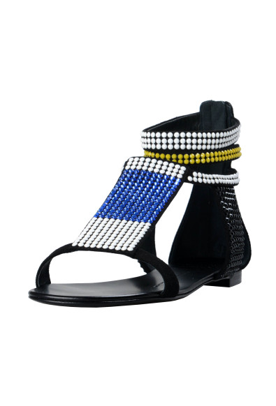 Giuseppe Zanotti Design Women's Sparkle Flat Sandals Shoes: Picture 2