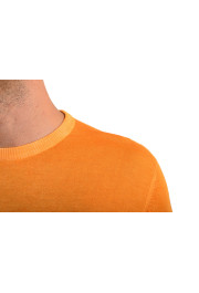 Kiton Napoli Men's Orange Crewneck Silk Cashmere Pullover Sweater: Picture 4