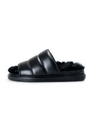 Marni Women's "Fusbett" Leather Sheepskin Slides Sandals Shoes: Picture 3