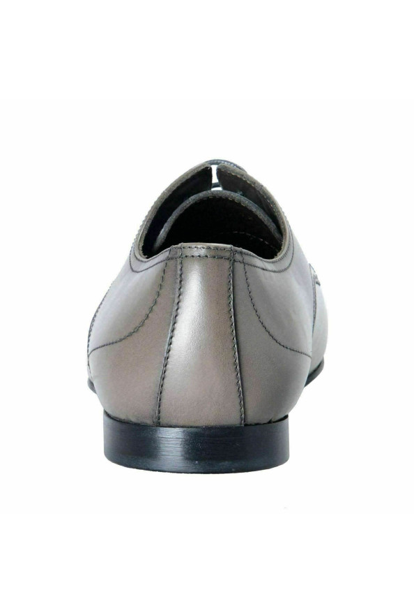 A. Testoni Basic Men's Leather Gray Lace Up Oxfords Shoes: Picture 4