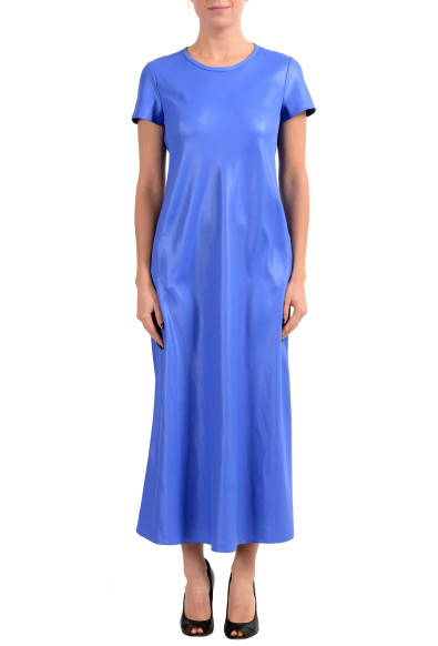 Hugo Boss "Dibias" Women's Blue Short Sleeve Maxi Dress