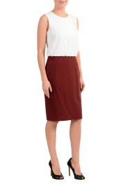 Hugo Boss "Domona" Women's Wool Two Tones Sleeveless Sheath Dress: Picture 2