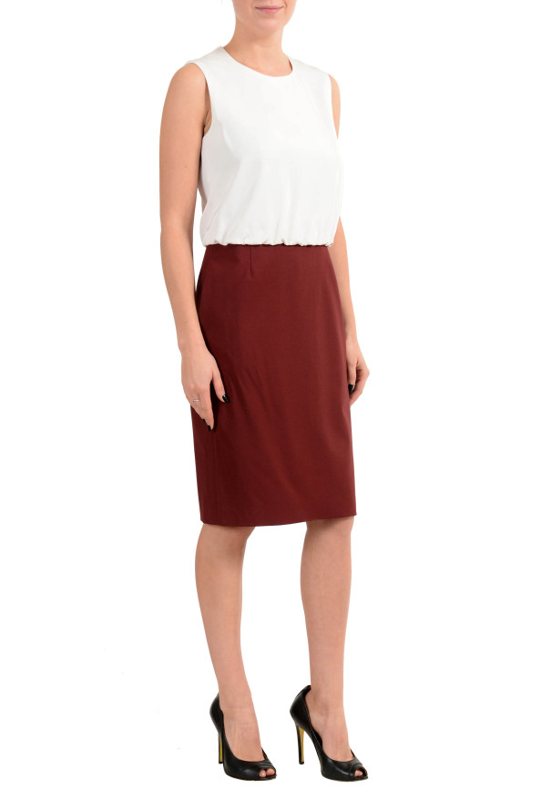 Hugo Boss "Domona" Women's Wool Two Tones Sleeveless Sheath Dress: Picture 2