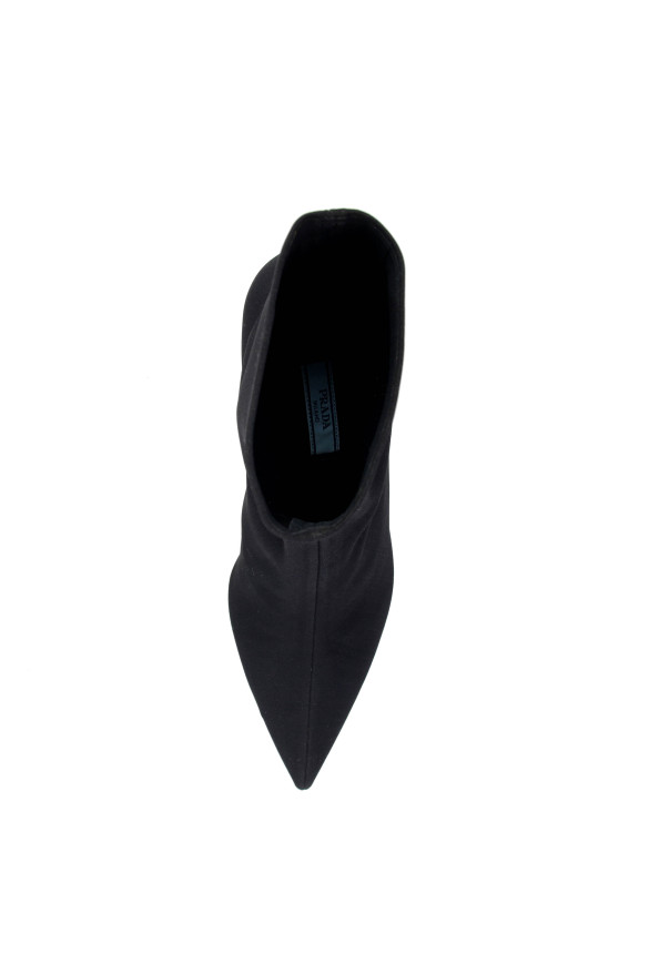 Prada Women's IT003M Black High Heel Boots Shoes : Picture 2