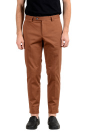 Hugo Boss Men's Brown Stretch Casual Pants