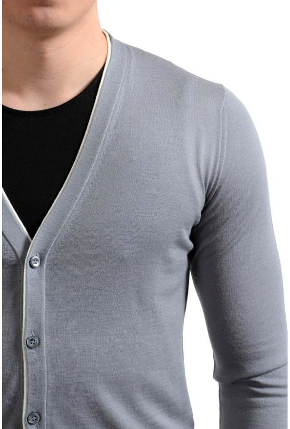 Prada Men's 100% Wool Gray Cardigan Pullover Sweater: Picture 3