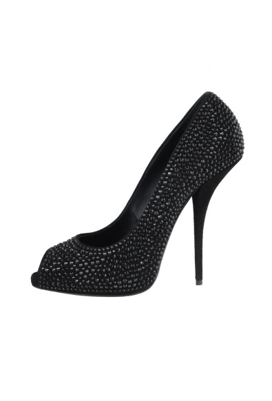 Giuseppe Zanotti Design Women's Sparkle Leather High Heel Pump Shoes: Picture 2
