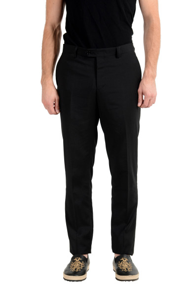 Roberto Cavalli Men's 100% Wool Black Dress Pants