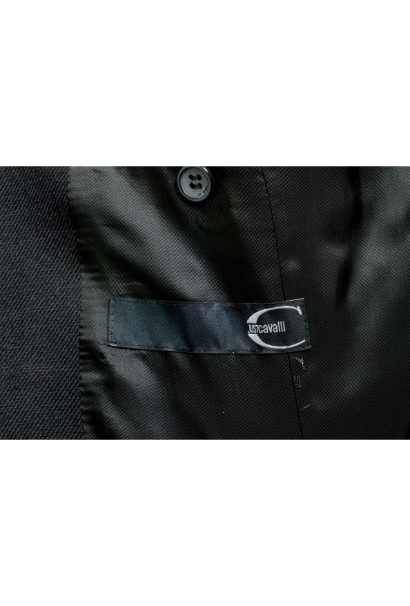 Just Cavalli Men's Wool Black Three Button Coat: Picture 5