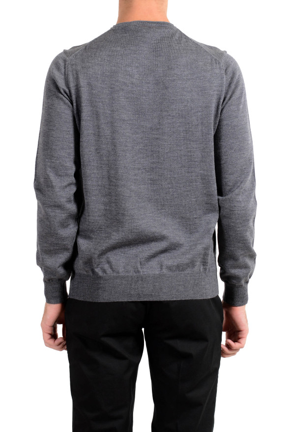 Roberto Cavalli Men's 100% Wool Gray Crewneck Sweater: Picture 4