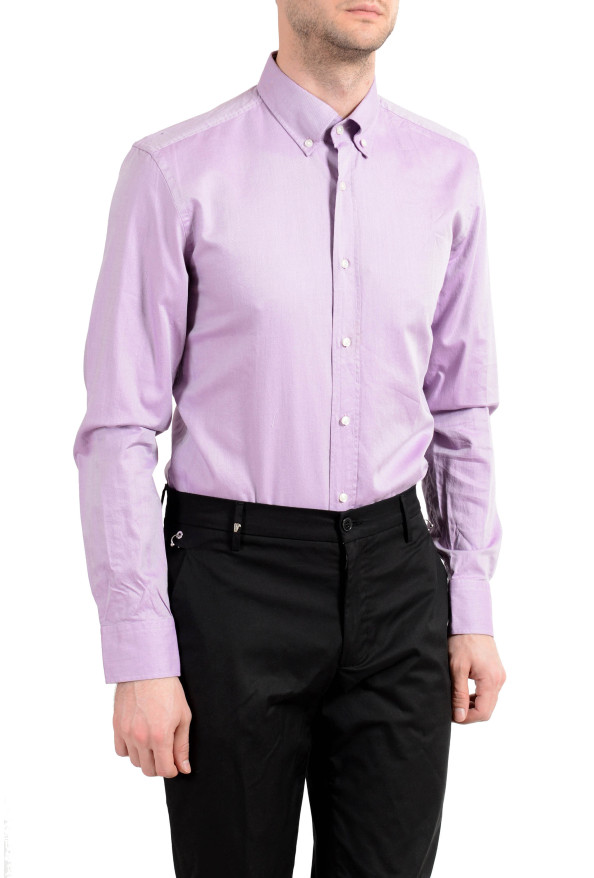 Hugo Boss Men's "Jpakim" Slim Fit Purple Long Sleeve Dress Shirt: Picture 4