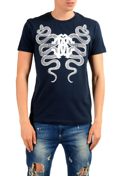 Roberto Cavalli Men's Blue Graphic Print T-Shirt