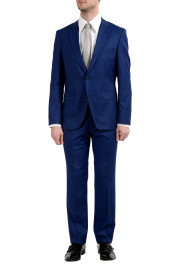 Hugo Boss "Jets3/Lenon1" Men's 100% Wool Blue Two Button Suit