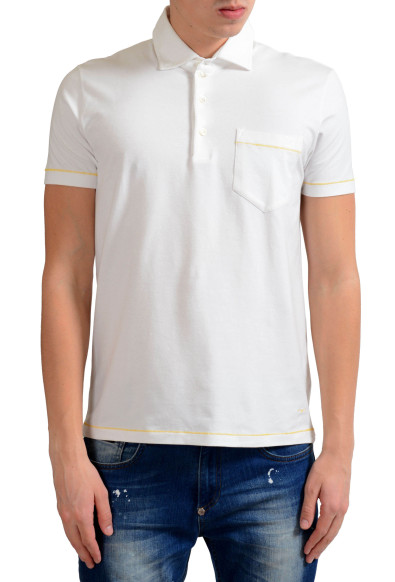 Malo Men's White Stretch Short Sleeve Polo Shirt