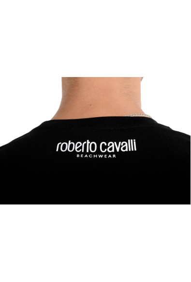 Roberto Cavalli "Beachwear" Men's Black Graphic Print T-Shirt: Picture 2