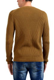 Malo Men's Brown V-Neck Ribbed Sweater: Picture 4