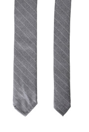 Hugo Boss Men's Gray Striped 100% Wool Tie: Picture 3