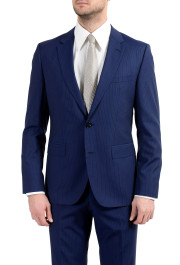 Hugo Boss "C-Jeffery/C-Simmon" Men's 100% Wool Blue Striped Two Button Suit: Picture 11