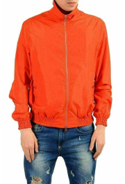 Versace Collection Men's Orange Full Zip Windbreaker Jacket