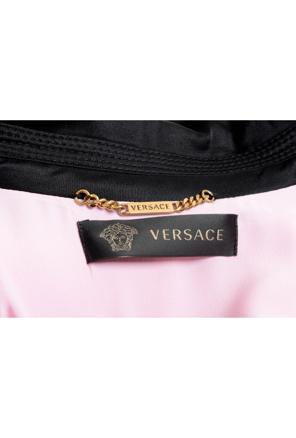 Versace Women's Pink Wool Silk Button Down Blazer Jacket: Picture 6