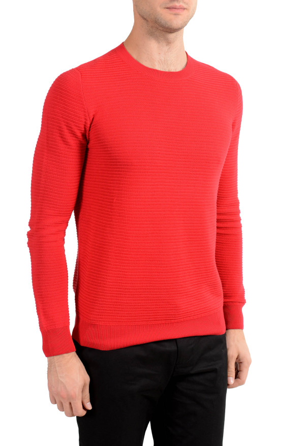 Malo Men's Red Ribbed Crewneck Sweater: Picture 2