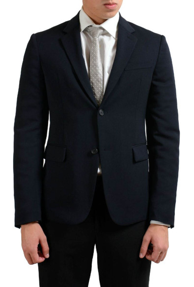 Prada Wool Navy Two Button Men's Lightly Insulated Blazer Jacket 