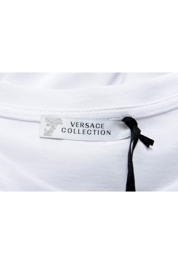 Versace Collection Men's White Graphic Crewneck T-Shirt: Picture 4