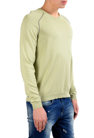 Malo Men's Asparagus Green Crewneck Light Pullover Sweater: Picture 2