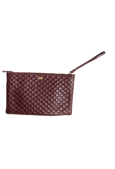Dolce & Gabbana 100% Leather Brown Women's Clutch Bag