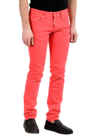 Dsquared2 Men's "Slim Jean" Bright Pink Slim Jeans: Picture 3