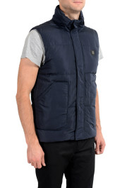 Roberto Cavalli Men's Duck Down Navy Blue Full Zip Vest: Picture 3