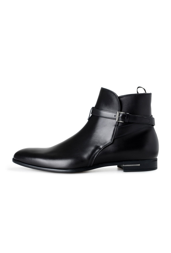 Prada Men's "2TC029" Black Leather Ankle Boots Shoes: Picture 6