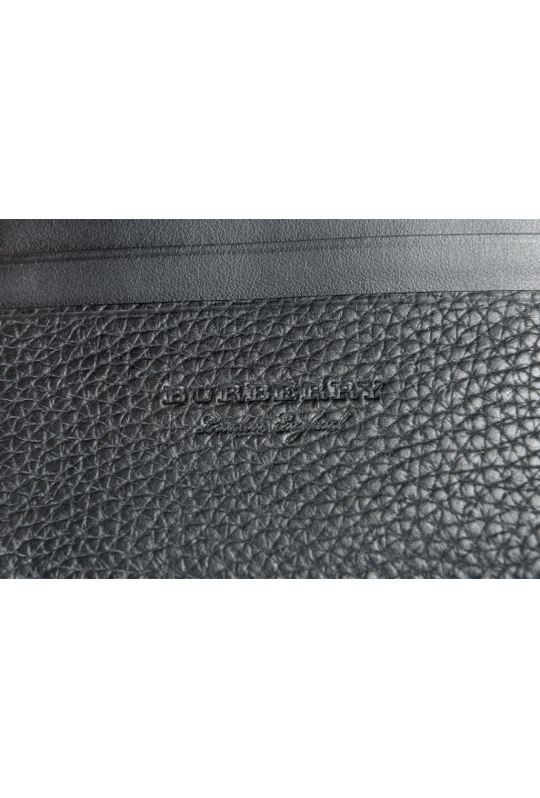 Burberry Unisex Black Perforated Leather Bifold Wallet: Picture 4