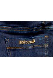 Just Cavalli Women's Distressed Dark Blue Jeggings Jeans : Picture 7