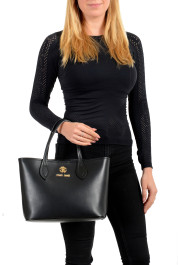 Roberto Cavalli Women's Black Leather Shoulder Handbag Tote Bag: Picture 6