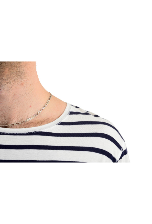Burberry Men's Multi-Color Striped Crewneck Long Sleeve T-Shirt: Picture 3