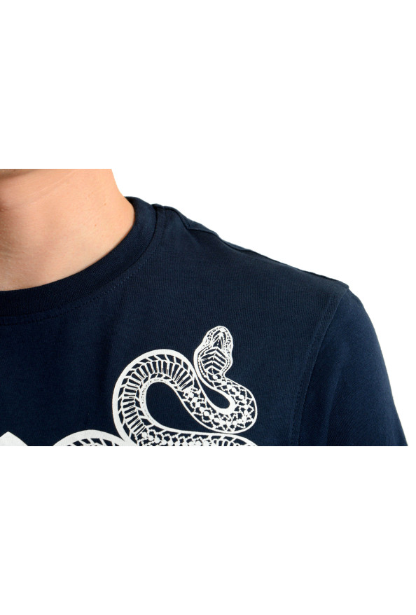 Roberto Cavalli Men's Blue Graphic Print T-Shirt: Picture 3